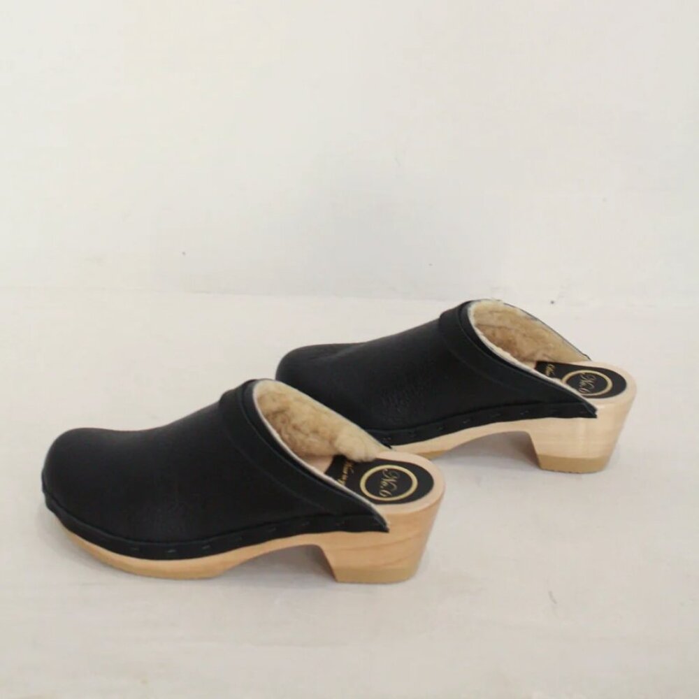 No.6 Dakota Shearling Clog on Mid Heel in Brown Aviator | Sz 42 | EUC